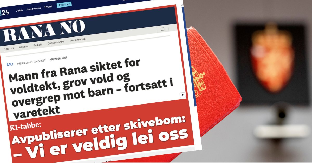Lokalavis måtte beklage etter å ha brukt kunstig intelligens til å tolke en siktelse