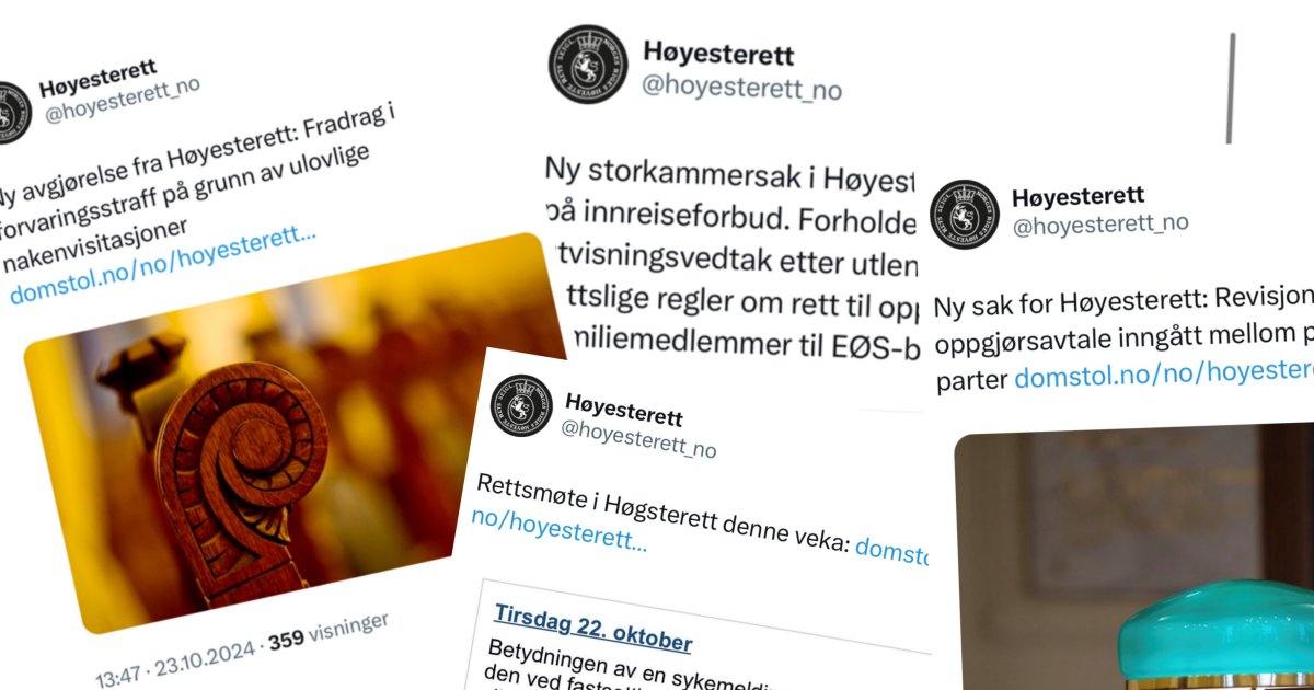 Nå blir det slutt på twitringen fra Høyesterett