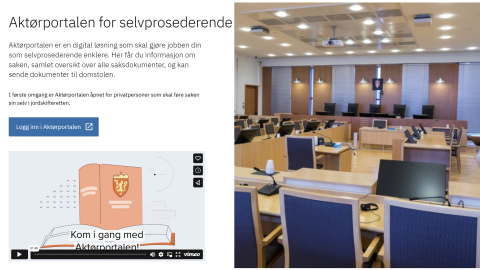 Selvprosederende får ikke klage på manglende tilgang til Aktørportalen